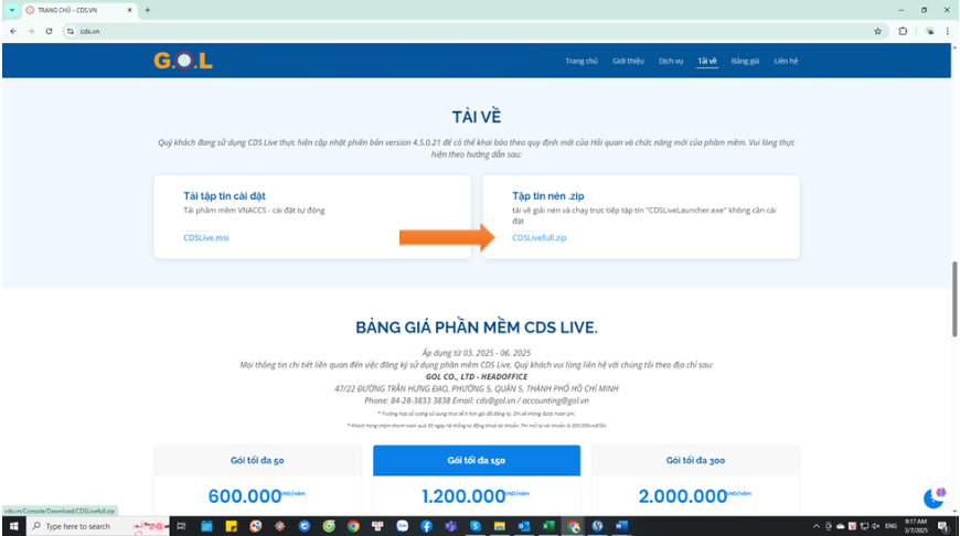 Hướng Dẫn Cài Đặt Phần Mềm CDS Live: